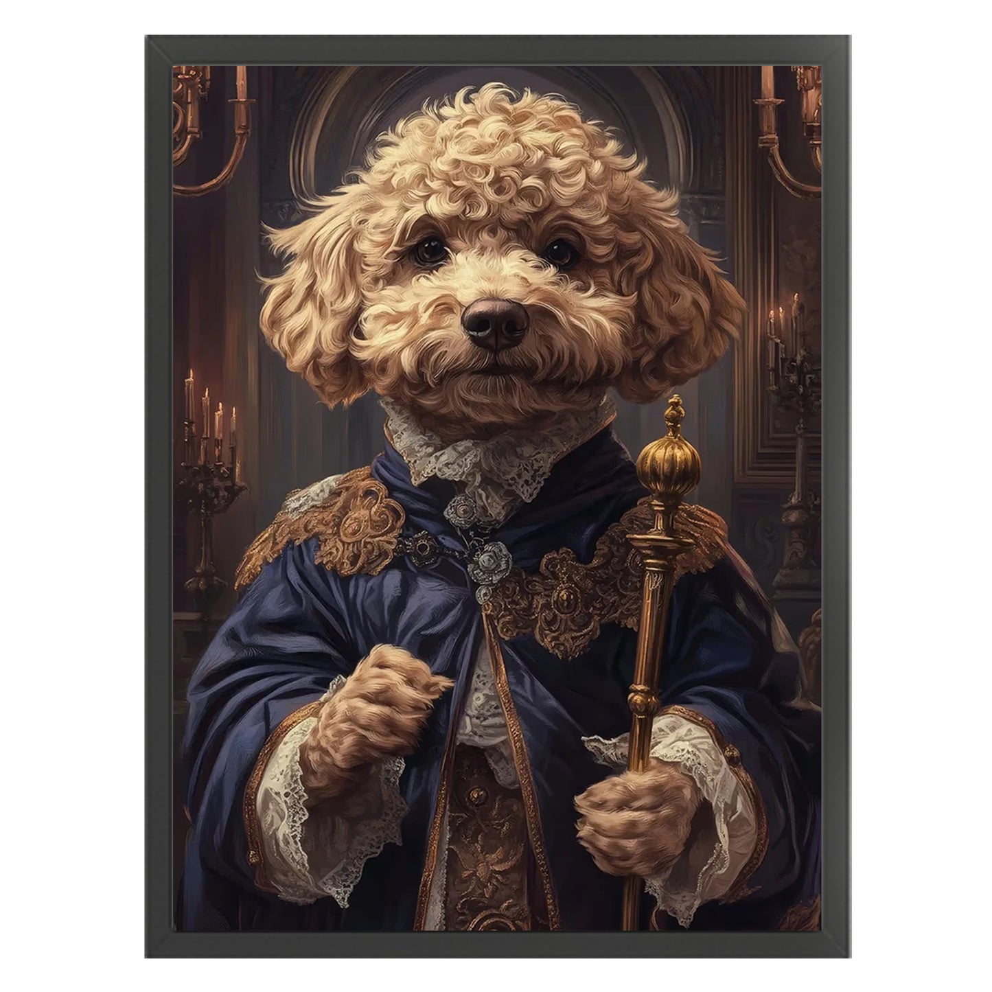 Royal Dog - Full 11CT Stamped Cross Stitch 40x55CM - Huacan