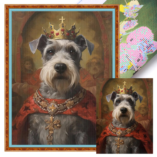 Royal Dog - Full 11CT Stamped Cross Stitch 40x55CM - Huacan