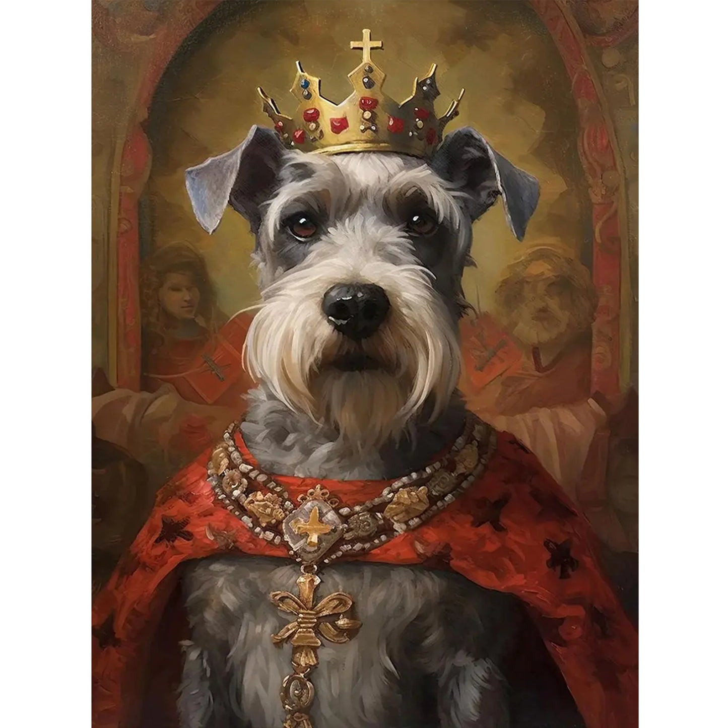 Royal Dog - Full 11CT Stamped Cross Stitch 40x55CM - Huacan