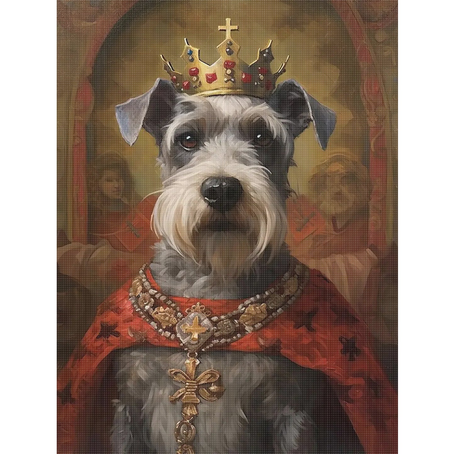 Royal Dog - Full 11CT Stamped Cross Stitch 40x55CM - Huacan
