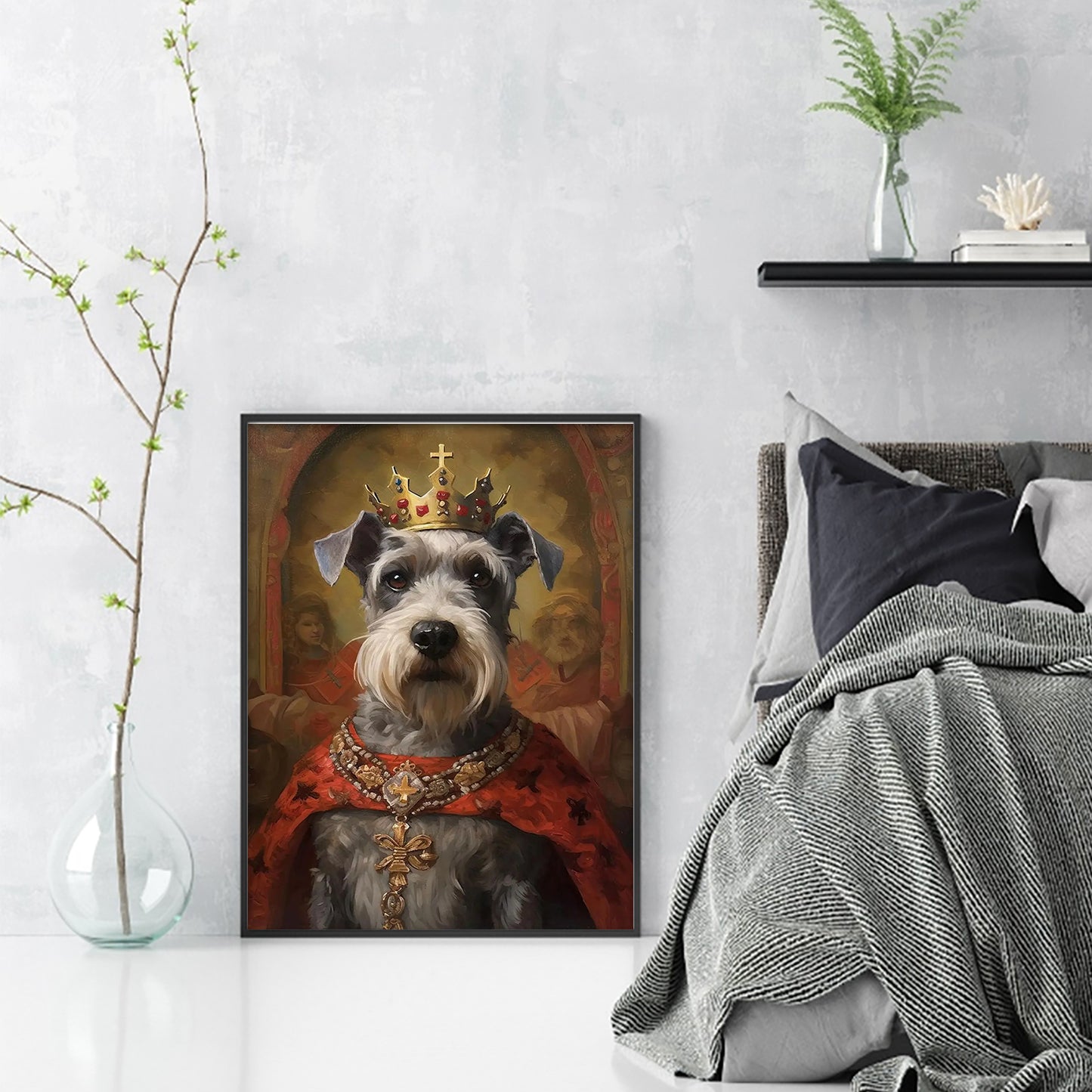 Royal Dog - Full 11CT Stamped Cross Stitch 40x55CM - Huacan