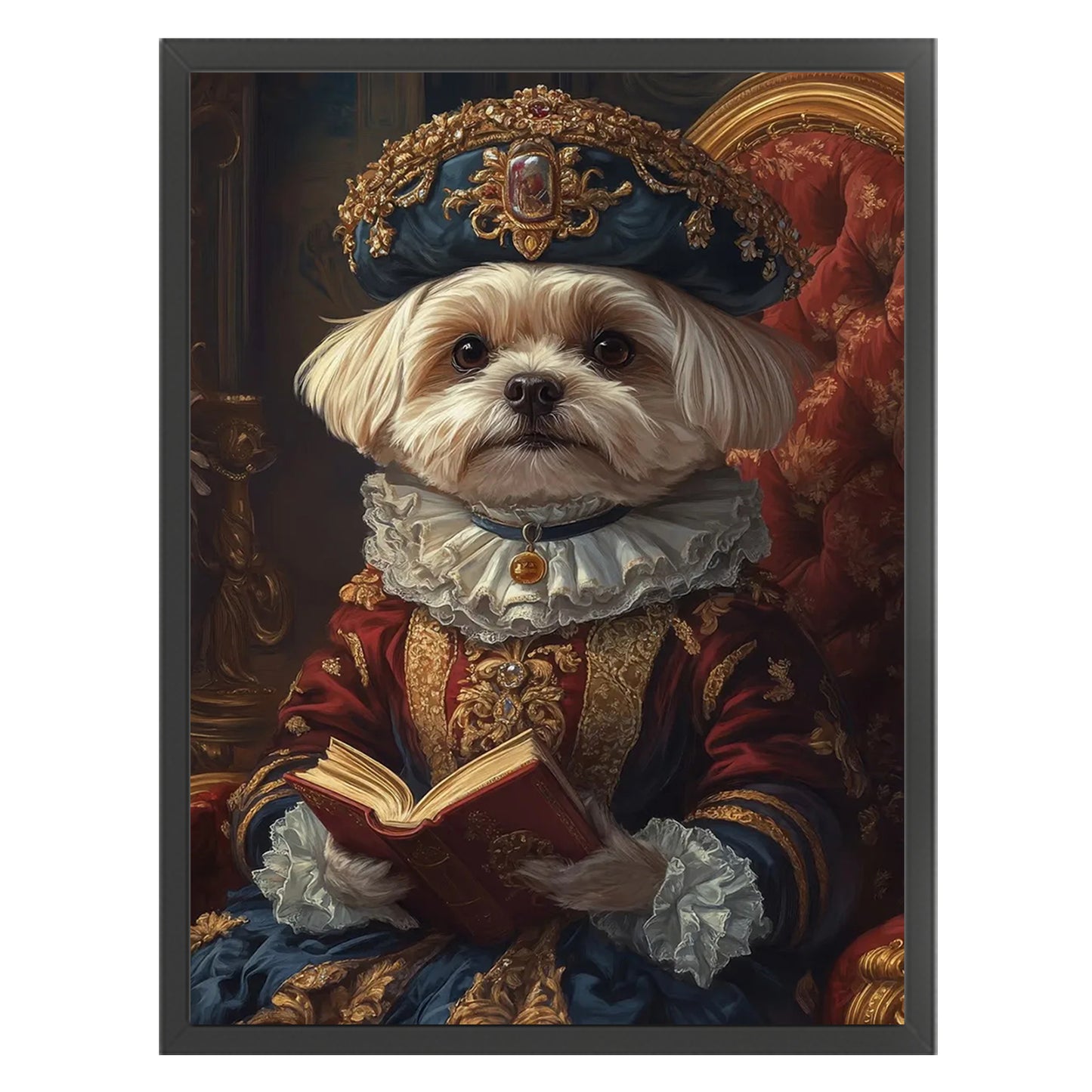 Royal Dog - Full 11CT Stamped Cross Stitch 40x55CM - Huacan