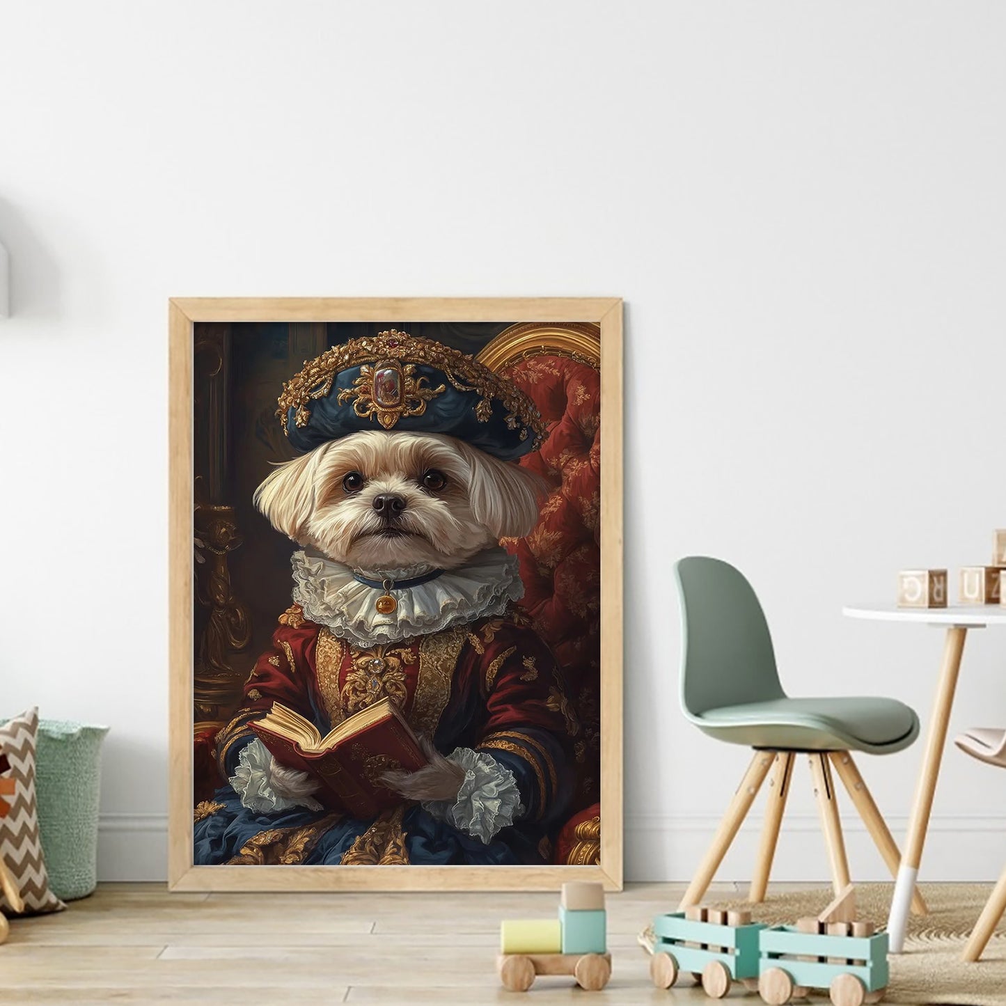 Royal Dog - Full 11CT Stamped Cross Stitch 40x55CM - Huacan