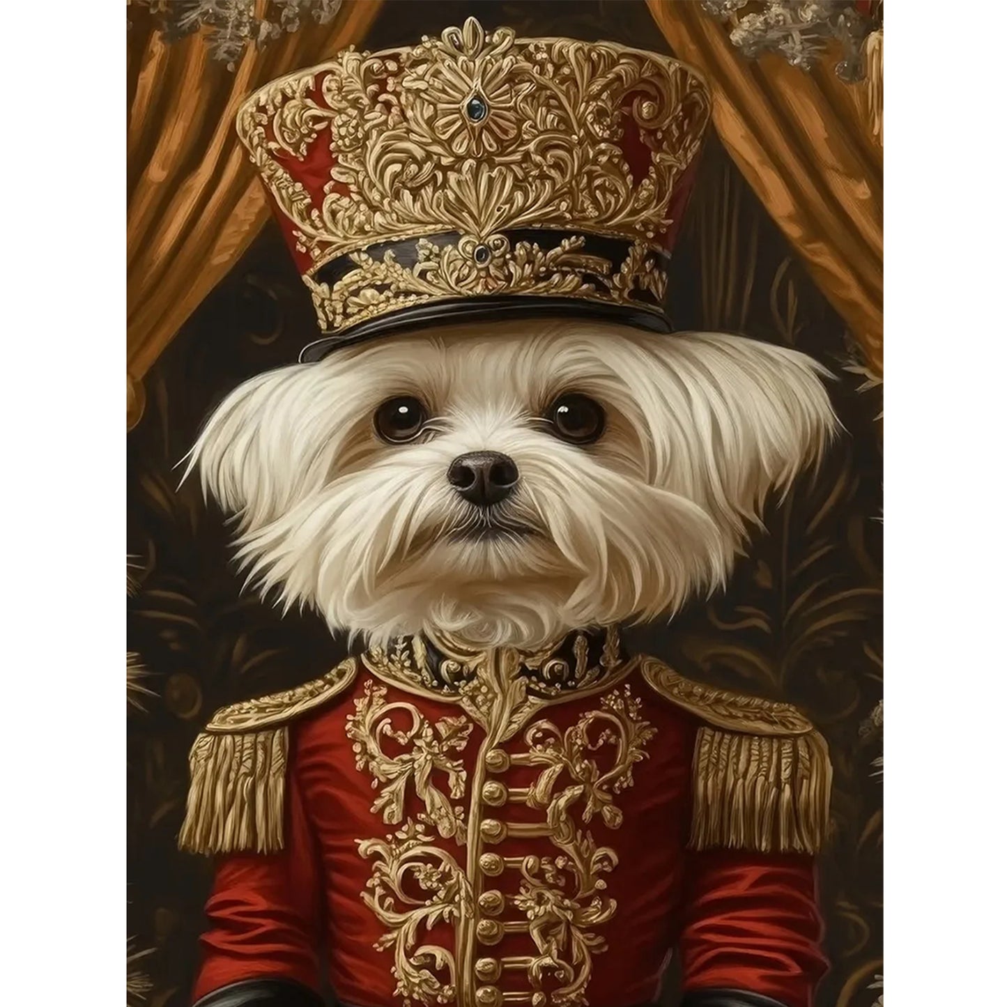 Royal Dog - Full 11CT Stamped Cross Stitch 40x55CM - Huacan