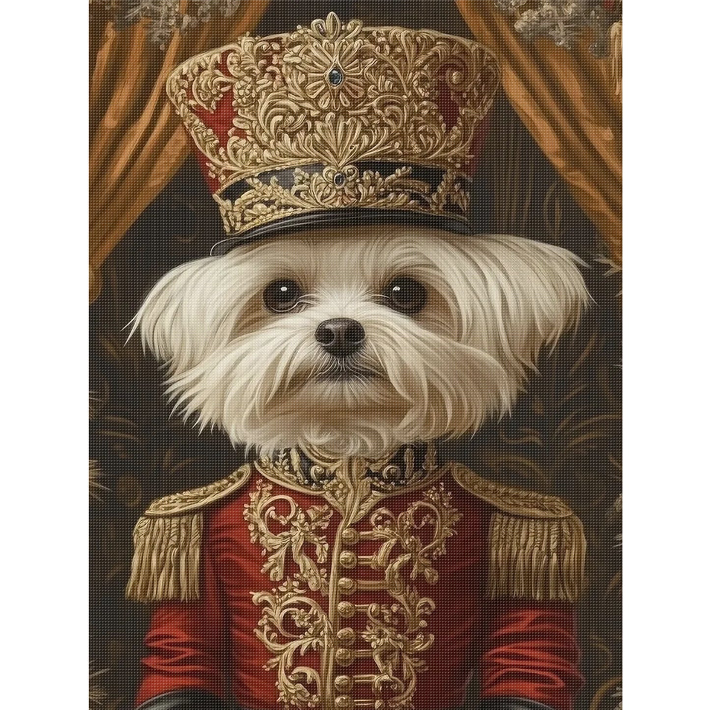 Royal Dog - Full 11CT Stamped Cross Stitch 40x55CM - Huacan