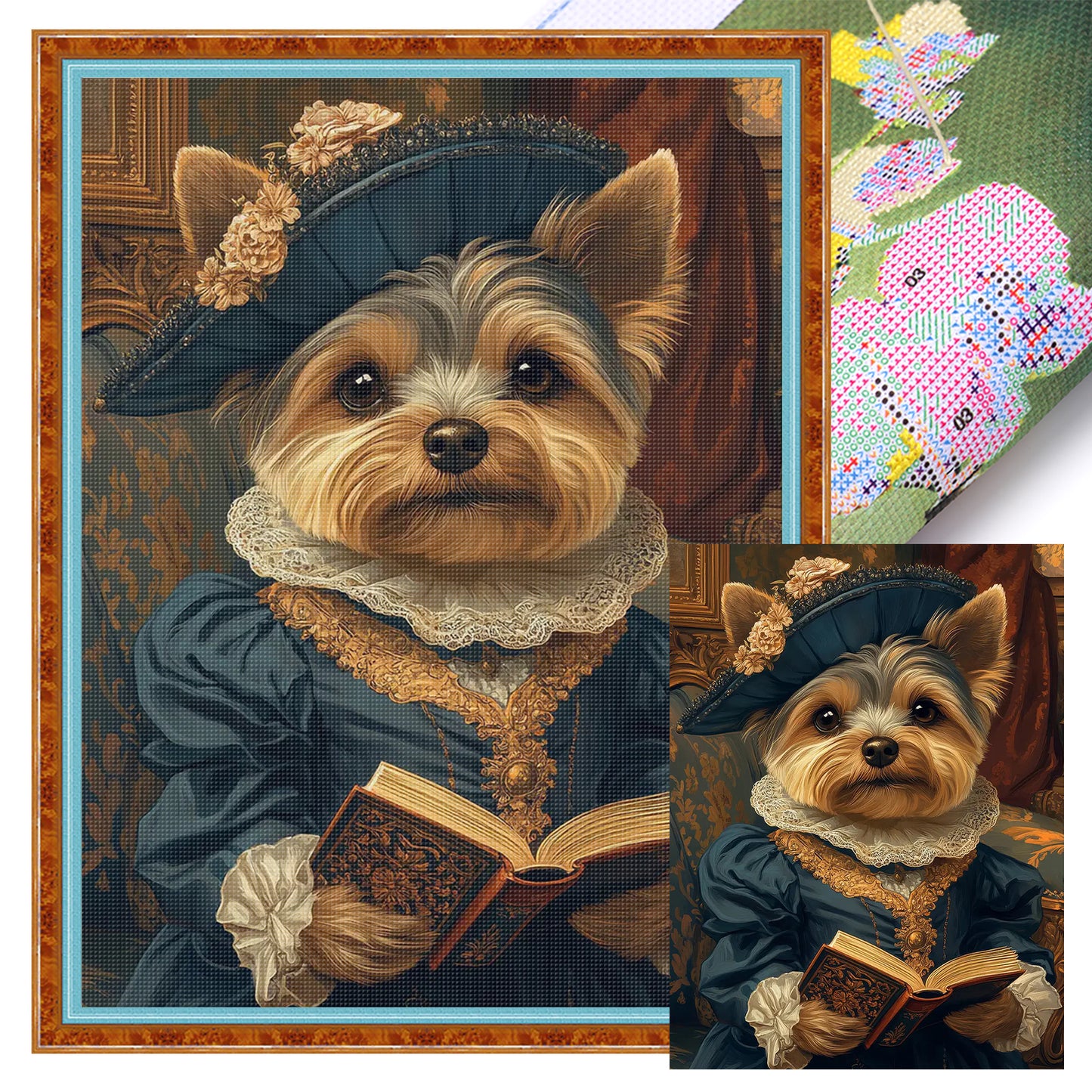 Royal Dog - Full 11CT Stamped Cross Stitch 40x55CM - Huacan