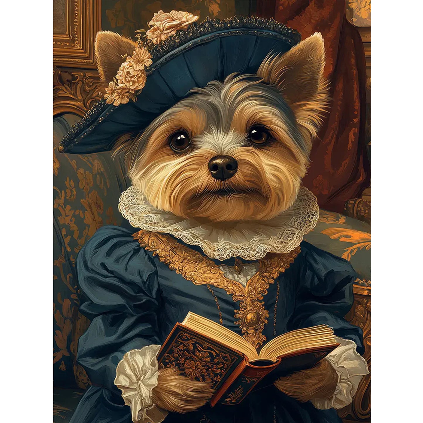 Royal Dog - Full 11CT Stamped Cross Stitch 40x55CM - Huacan