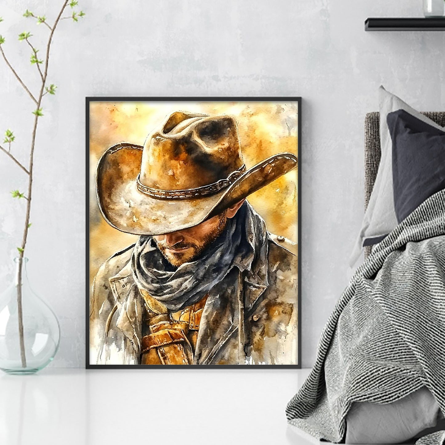 Cowboy - Full 11CT Stamped Cross Stitch 40x50CM - Huacan