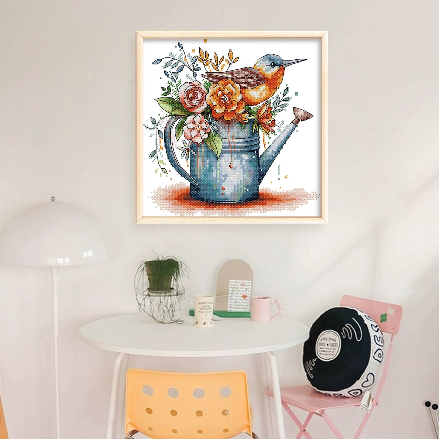Bird - Partial 14CT Stamped Cross Stitch 28x27CM - Joy Sunday Backstitch+Half Cross Stitch