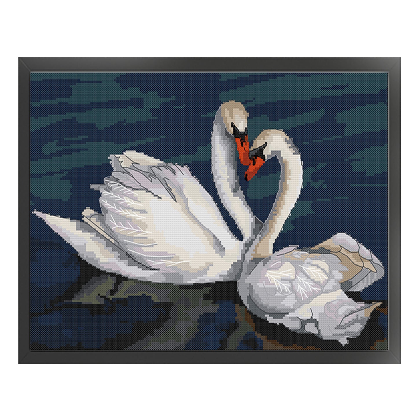 White Swan - Full 14CT Stamped Cross Stitch 52x40CM - Joy Sunday Backstitch