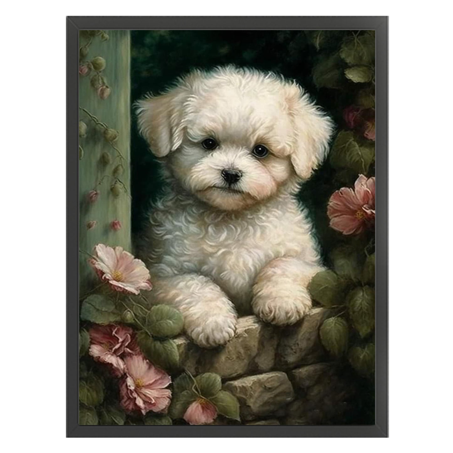 Bichon Frise-Dog - Full 11CT Stamped Cross Stitch 40x55CM - Huacan