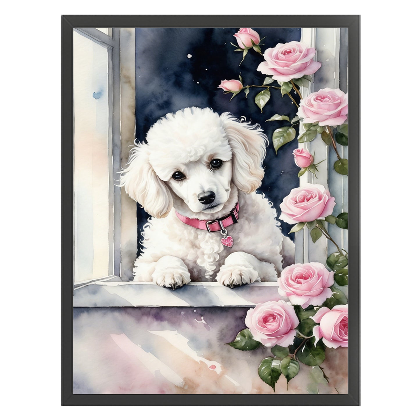Poodle-Dog - Full 11CT Stamped Cross Stitch 40x55CM - Huacan