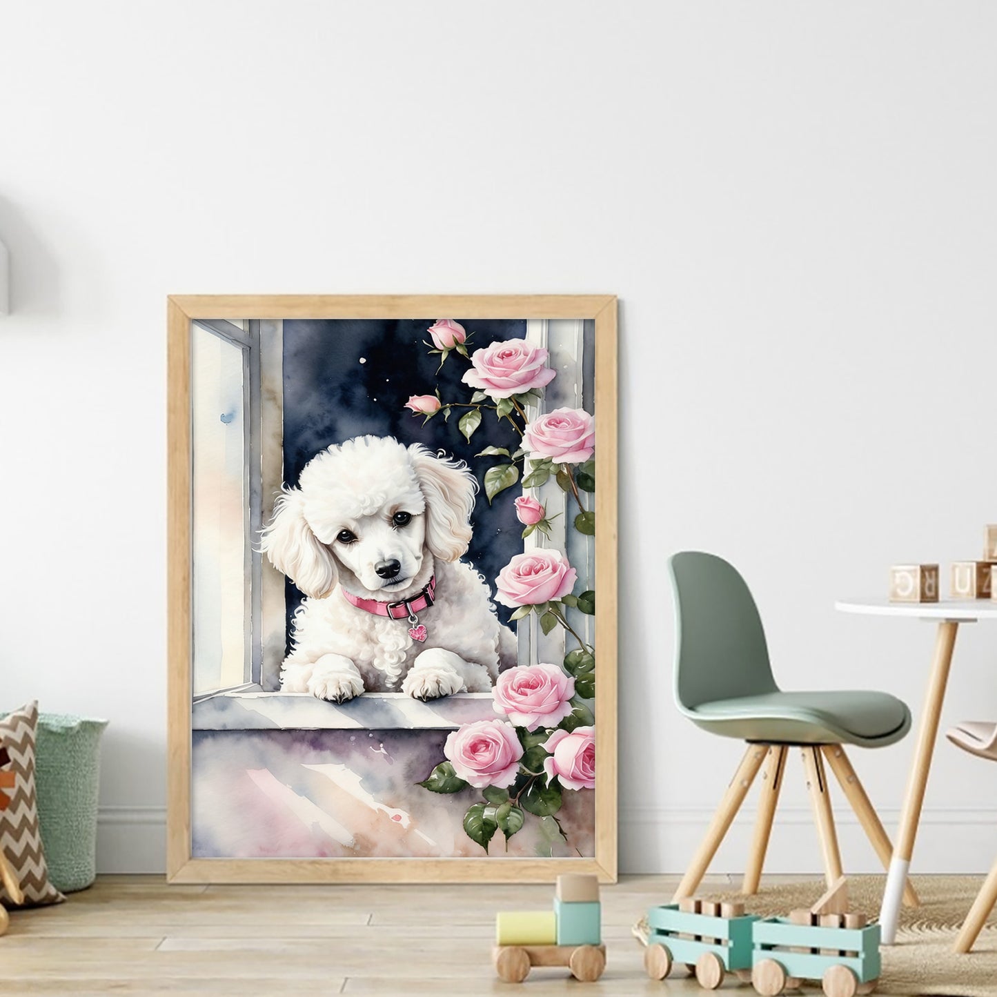 Poodle-Dog - Full 11CT Stamped Cross Stitch 40x55CM - Huacan