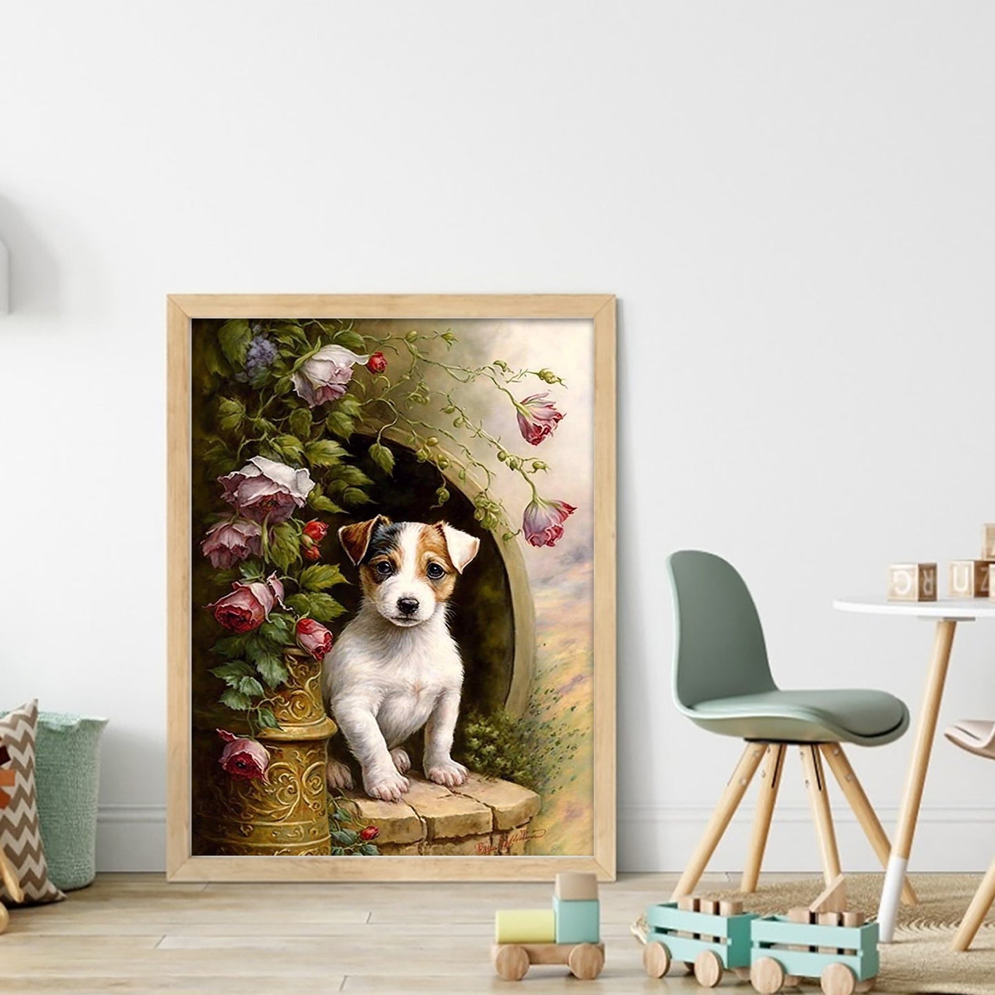 Jack Russell Terrier-Dog - Full 11CT Stamped Cross Stitch 40x55CM - Huacan