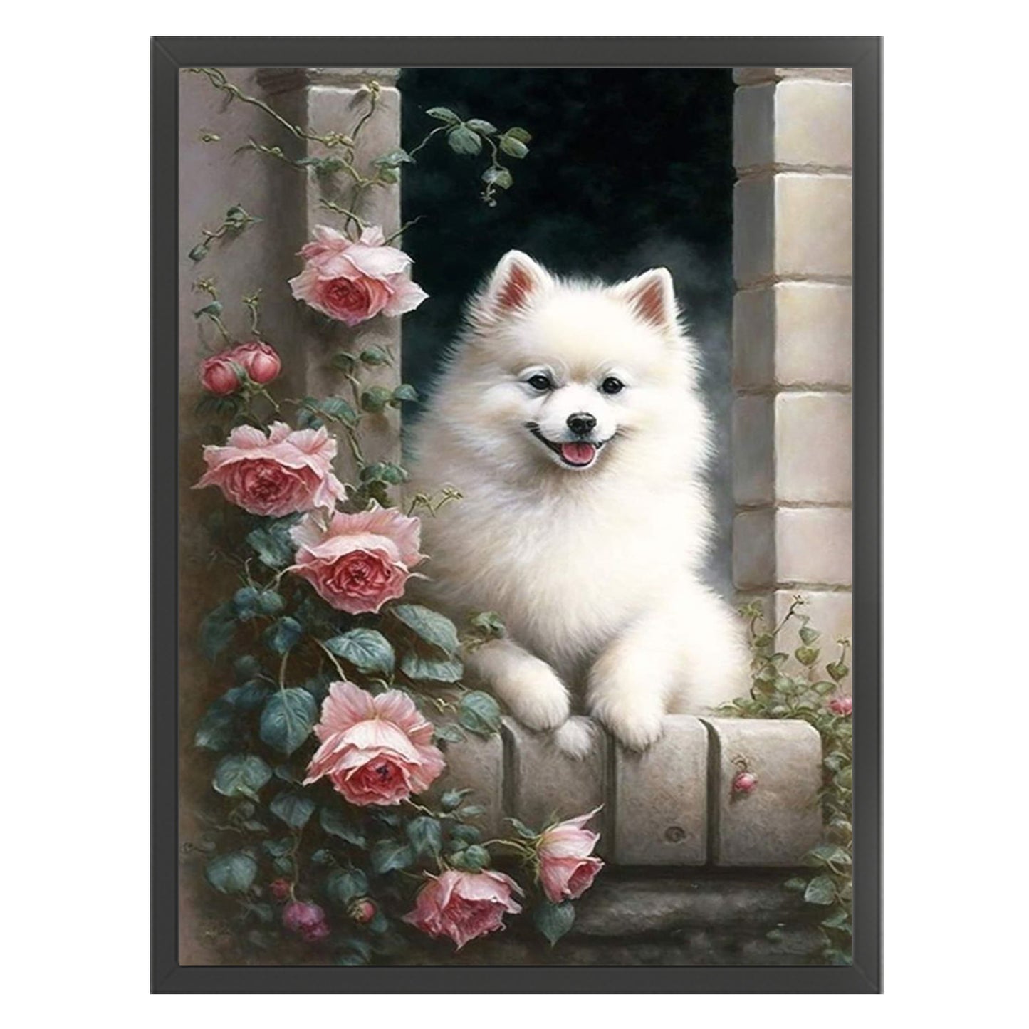 Samoyed-Dog - Full 11CT Stamped Cross Stitch 40x55CM - Huacan