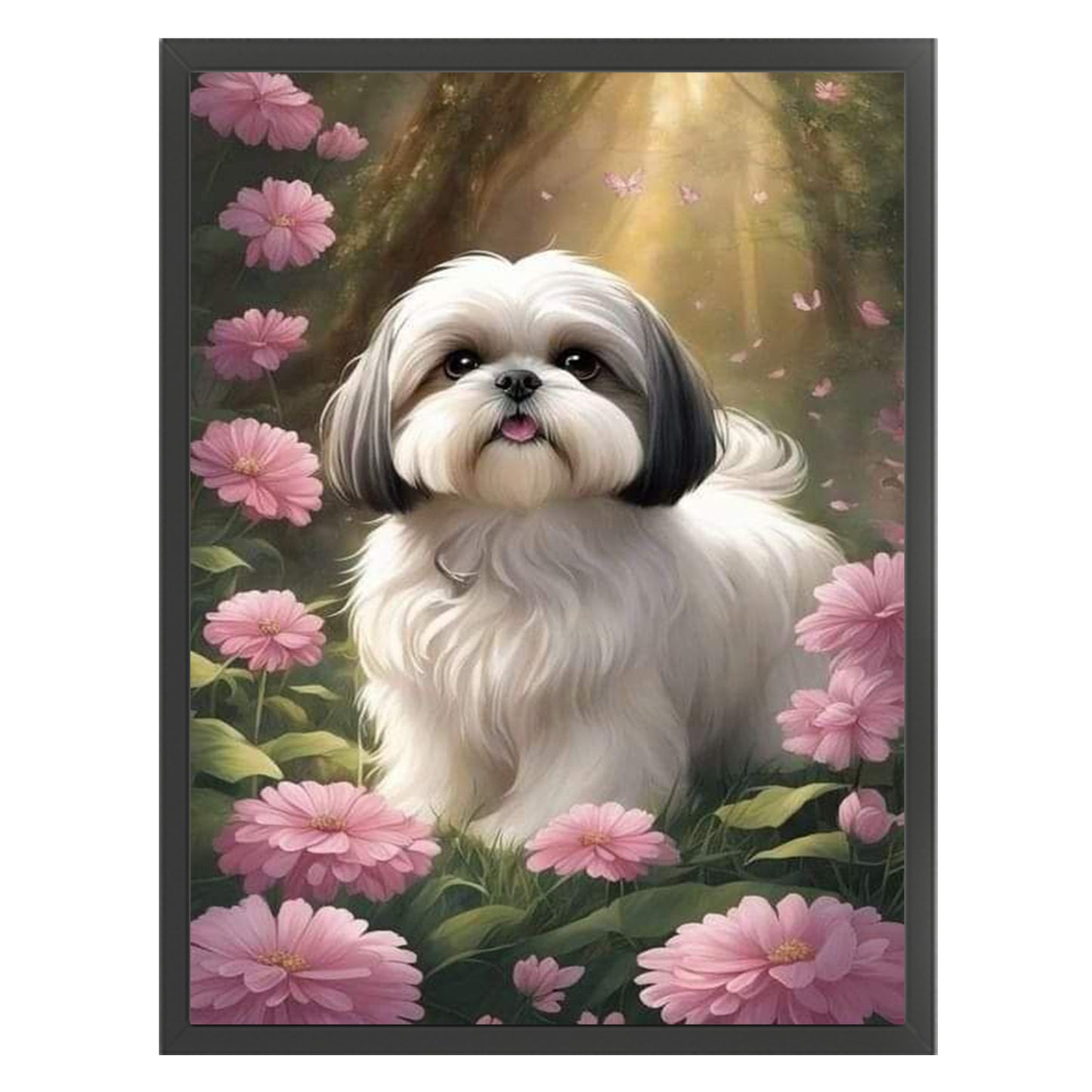 Shih Tzu-Dog - Full 11CT Stamped Cross Stitch 40x55CM - Huacan