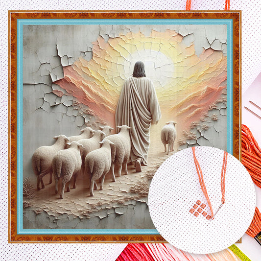 Priest - Full 14CT Counted Cross Stitch 40x40CM - Yishu
