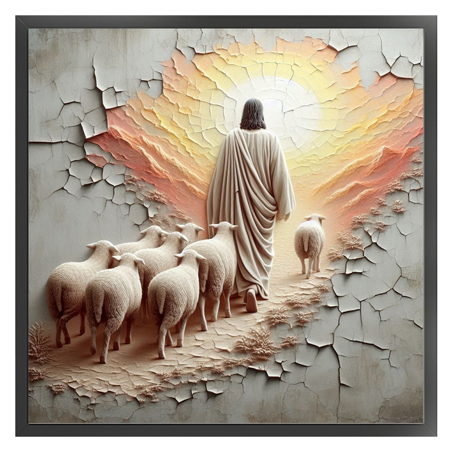 Priest - Full 14CT Counted Cross Stitch 40x40CM - Yishu