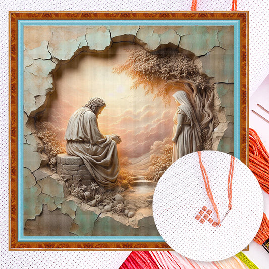 Priest - Full 14CT Counted Cross Stitch 40x40CM - Yishu