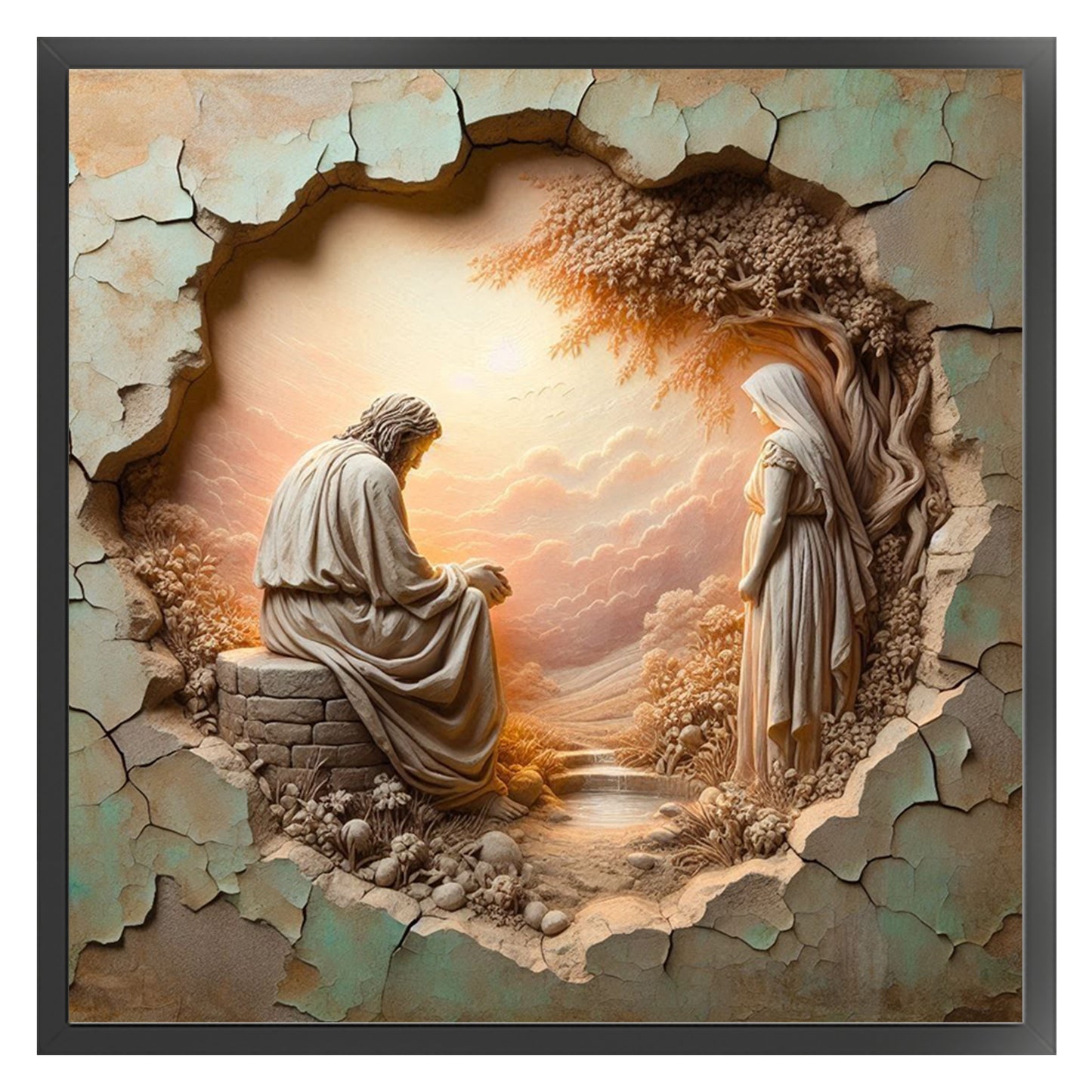 Priest - Full 14CT Counted Cross Stitch 40x40CM - Yishu