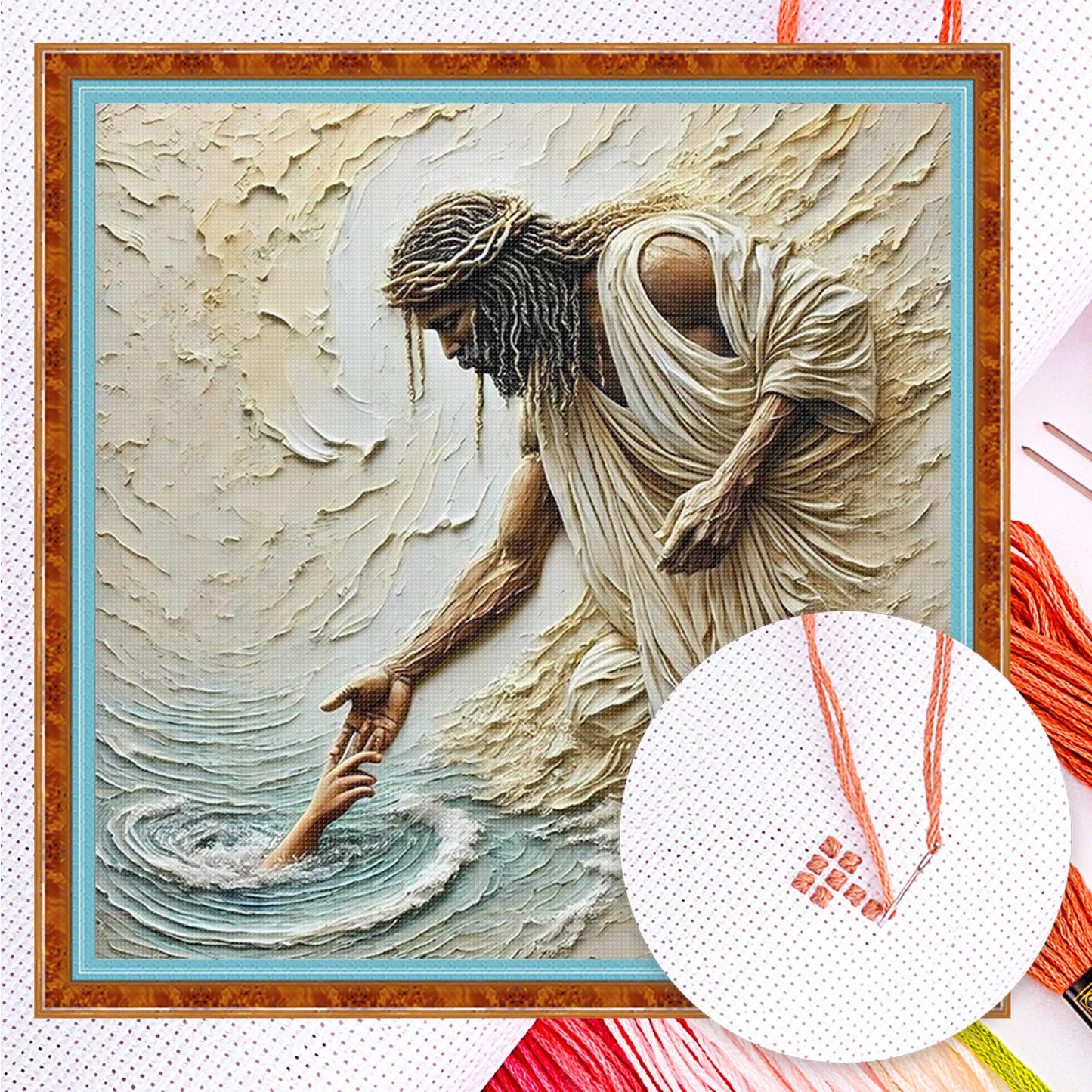Priest - Full 14CT Counted Cross Stitch 40x40CM - Yishu