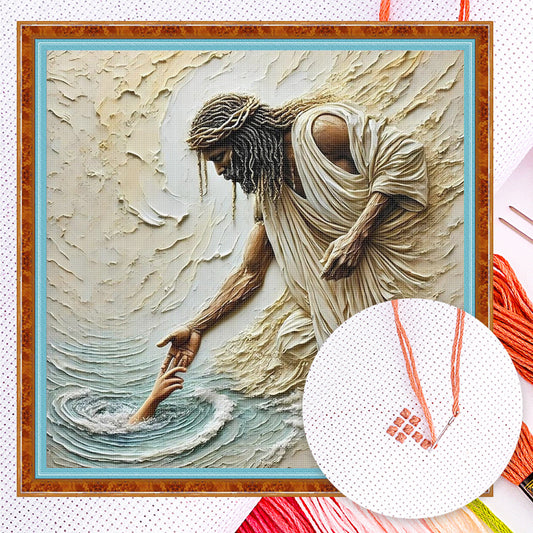 Priest - Full 14CT Counted Cross Stitch 40x40CM - Yishu
