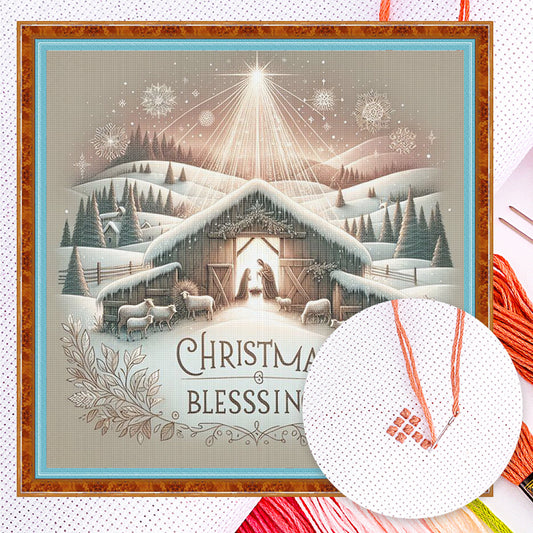 Nativity - Full 14CT Counted Cross Stitch 40x40CM - Yishu