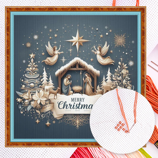 Nativity - Full 14CT Counted Cross Stitch 40x40CM - Yishu