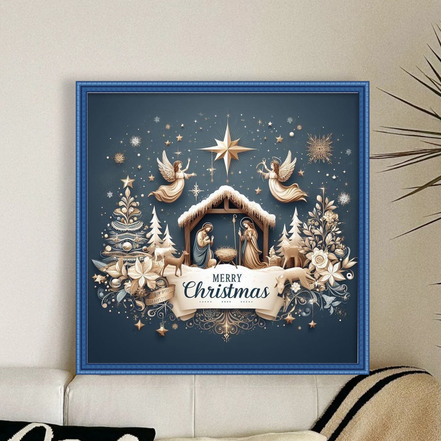 Nativity - Full 14CT Counted Cross Stitch 40x40CM - Yishu