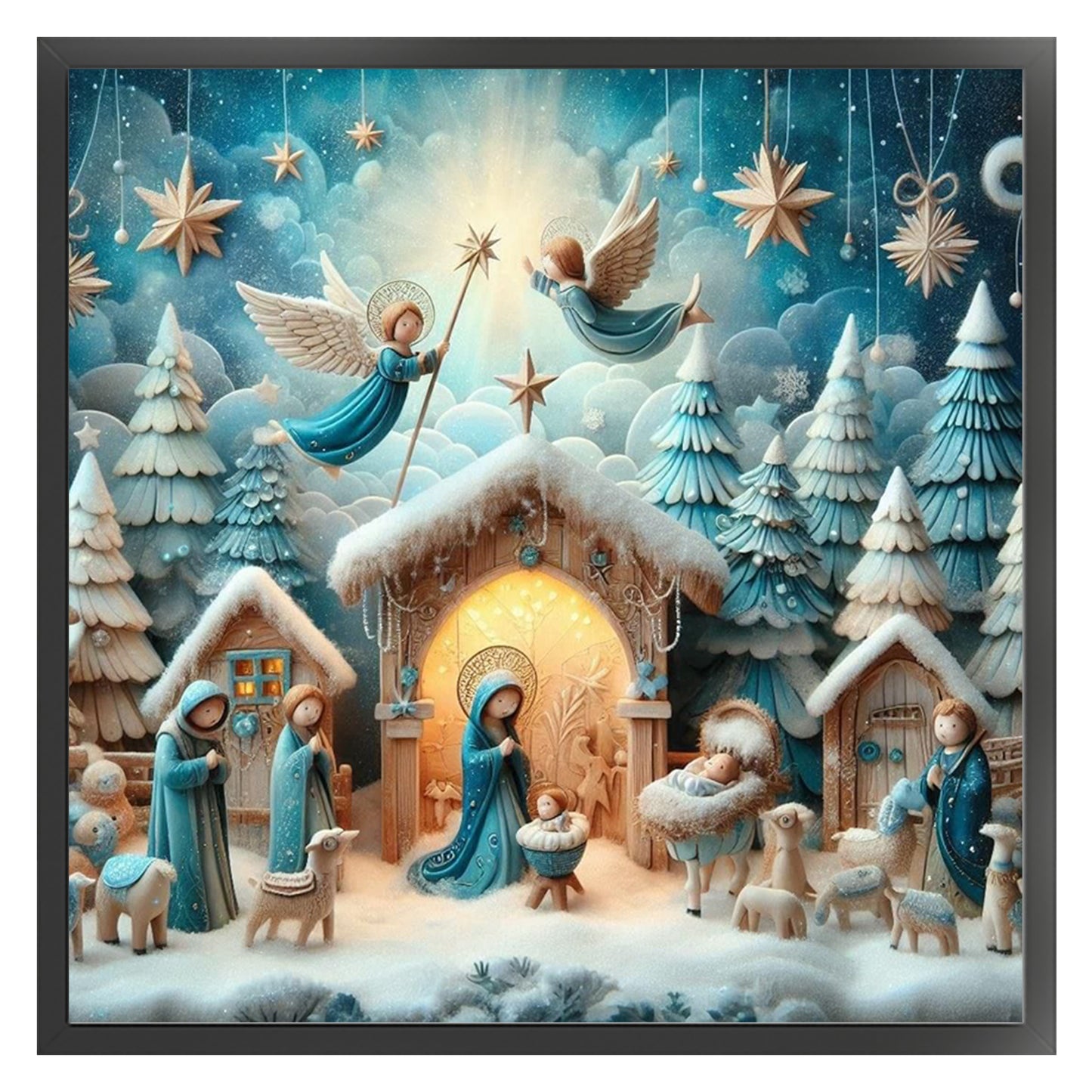 Nativity - Full 14CT Counted Cross Stitch 40x40CM - Yishu