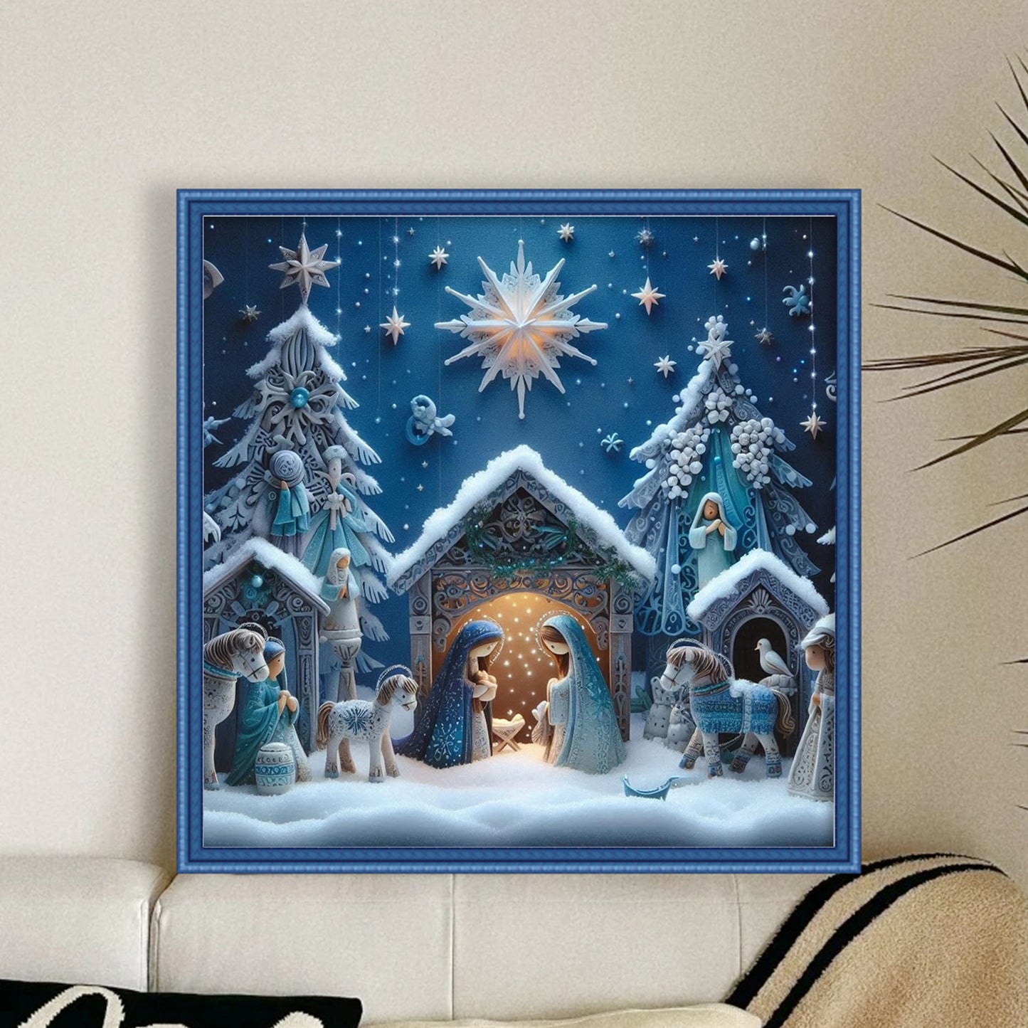 Nativity - Full 14CT Counted Cross Stitch 40x40CM - Yishu
