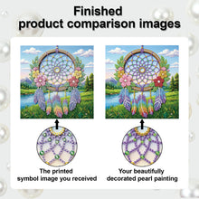 Load image into Gallery viewer, DIY Pearl Painting Kit 25x25CM Dreamcatcher Framed Handmade Pearl Material Art Set Room Wall Decoration
