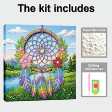 Load image into Gallery viewer, DIY Pearl Painting Kit 25x25CM Dreamcatcher Framed Handmade Pearl Material Art Set Room Wall Decoration
