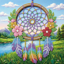 Load image into Gallery viewer, DIY Pearl Painting Kit 25x25CM Dreamcatcher Framed Handmade Pearl Material Art Set Room Wall Decoration
