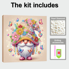 Load image into Gallery viewer, DIY Pearl Painting Kit 25x25CM Gnome Framed Handmade Pearl Material Art Set Room Wall Decoration
