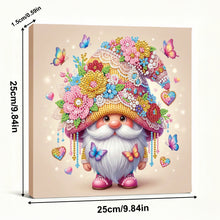 Load image into Gallery viewer, DIY Pearl Painting Kit 25x25CM Gnome Framed Handmade Pearl Material Art Set Room Wall Decoration
