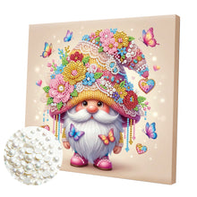 Load image into Gallery viewer, DIY Pearl Painting Kit 25x25CM Gnome Framed Handmade Pearl Material Art Set Room Wall Decoration

