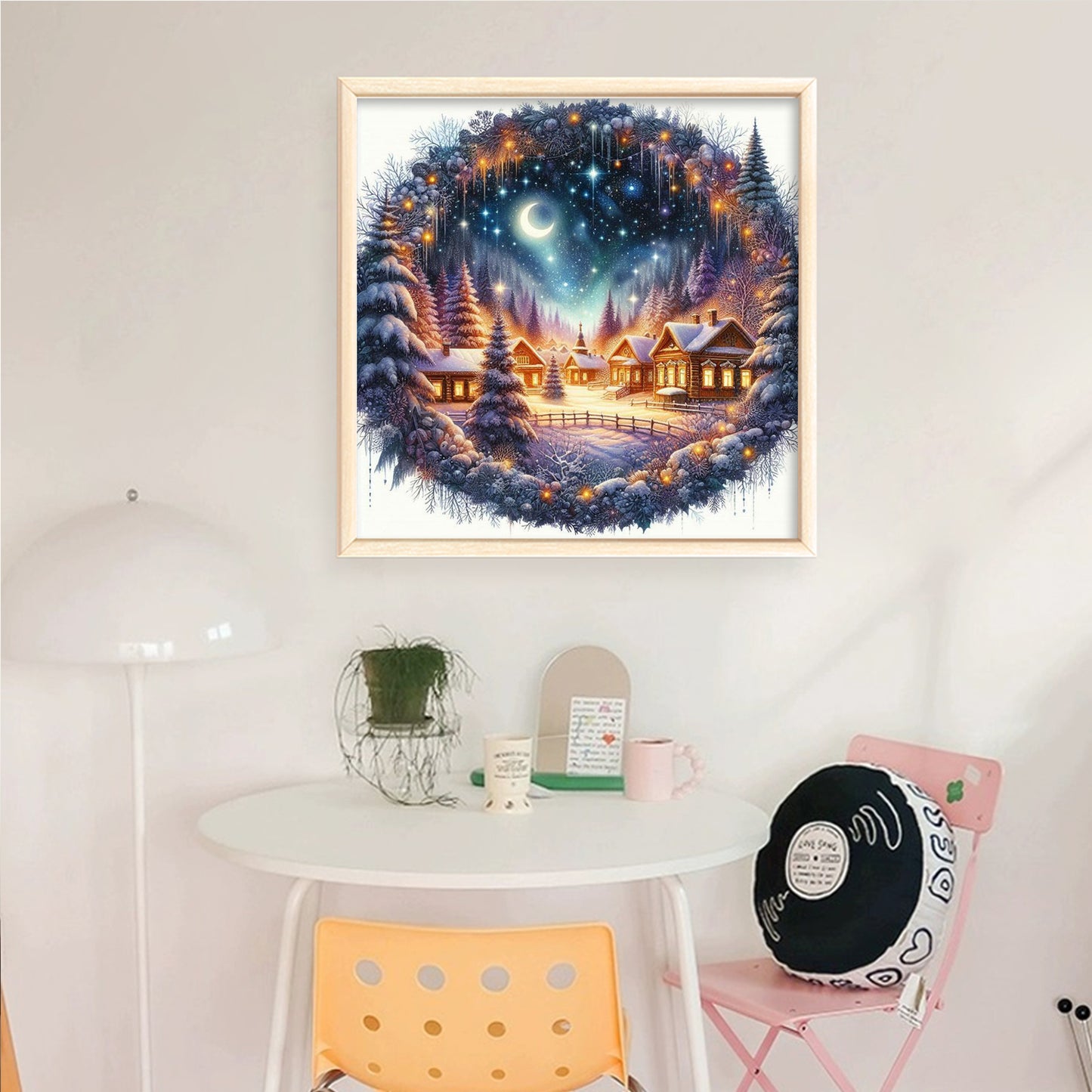 Christmas Scenery - Full 14CT Counted Cross Stitch 40x40CM - Yishu