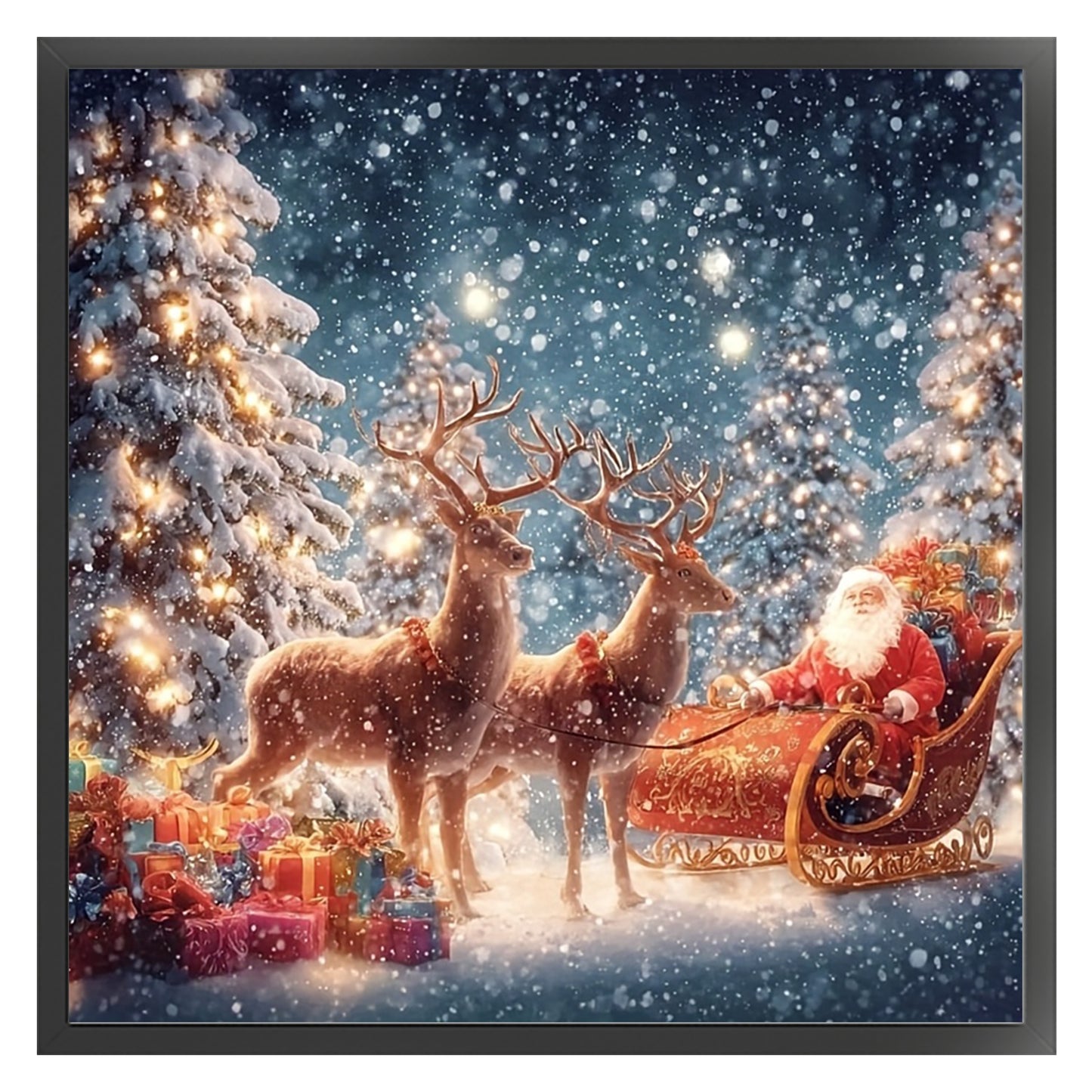 Elk - Full 14CT Counted Cross Stitch 40x40CM - Yishu