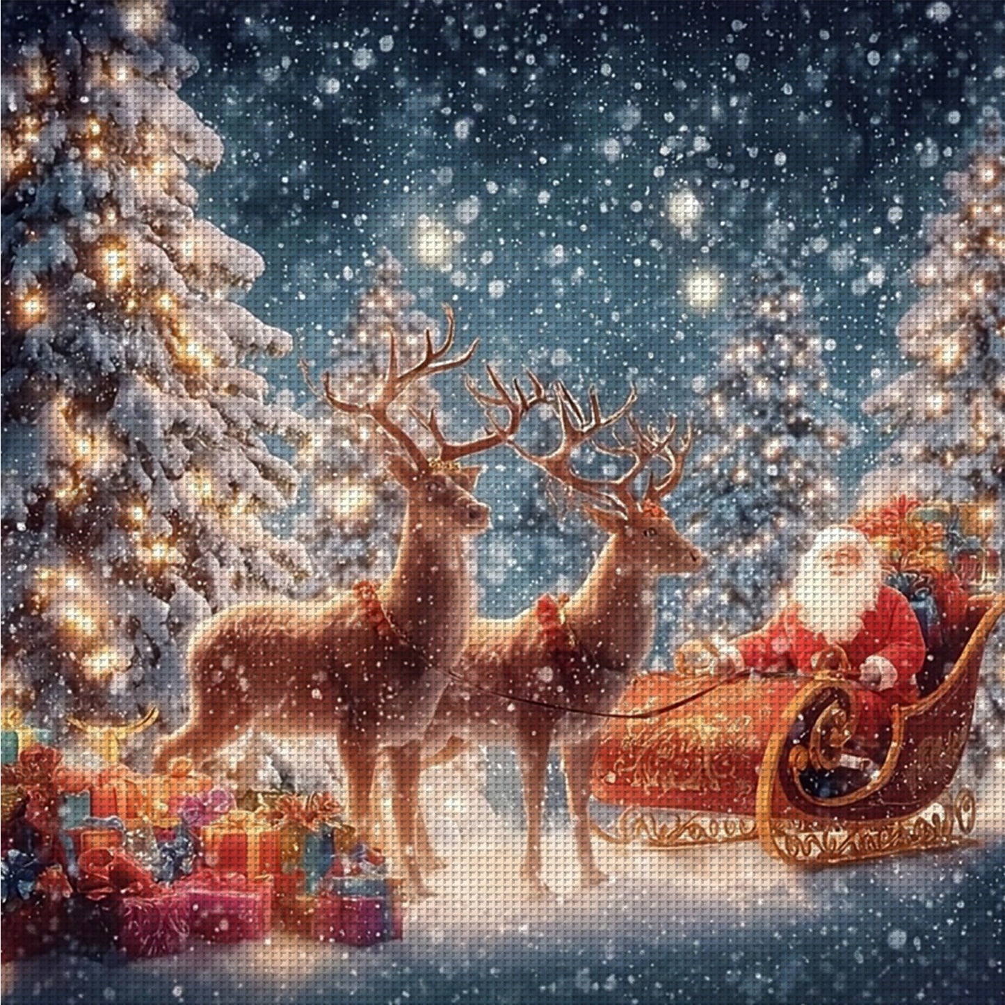 Elk - Full 14CT Counted Cross Stitch 40x40CM - Yishu
