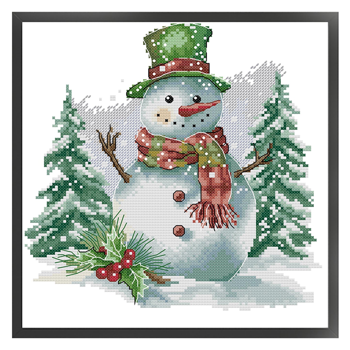 Snow Doll - Partial 14CT Stamped Cross Stitch 27x28CM - Joy Sunday Backstitch+Half Cross Stitch
