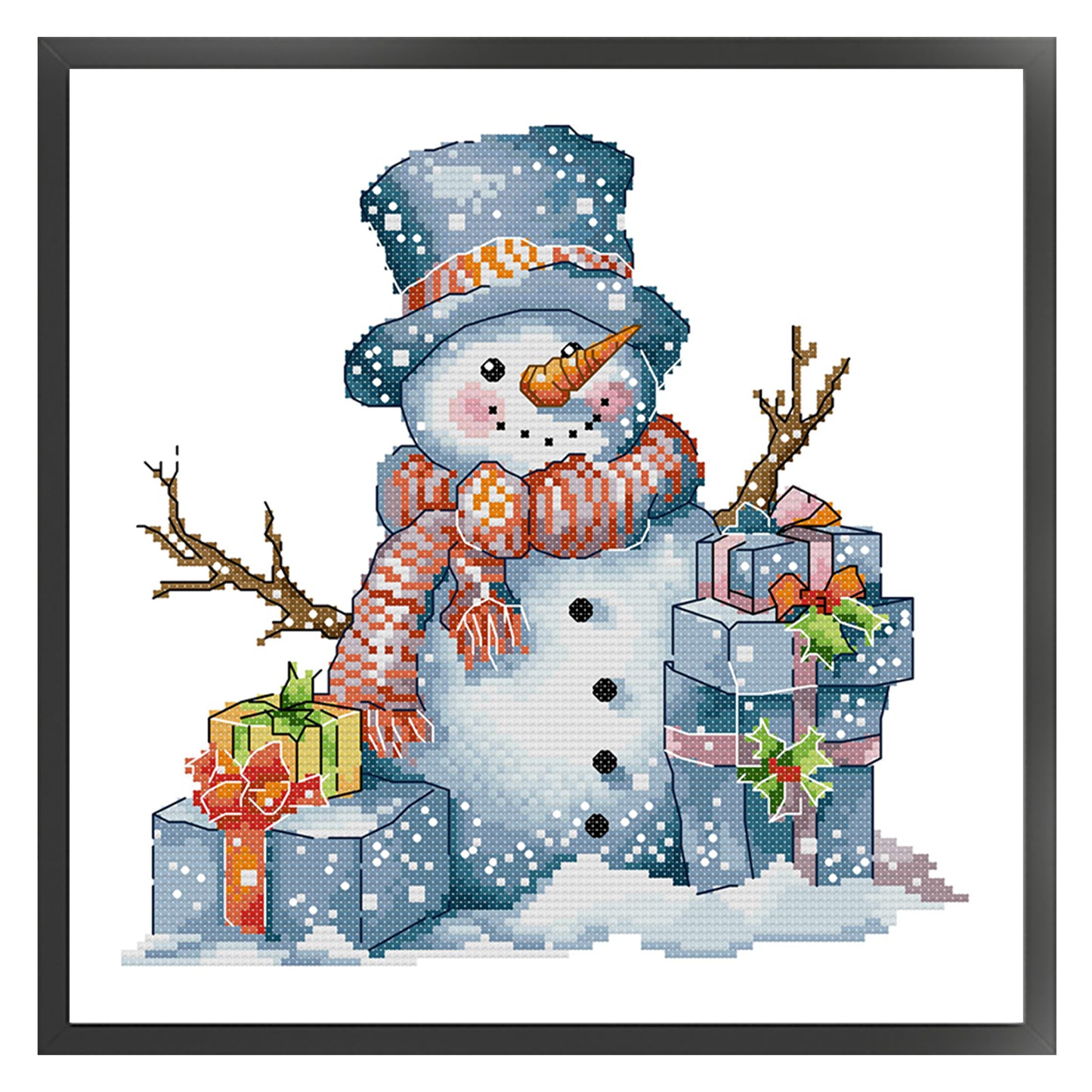 Snow Doll - Partial 14CT Stamped Cross Stitch 29x29CM - Joy Sunday Backstitch