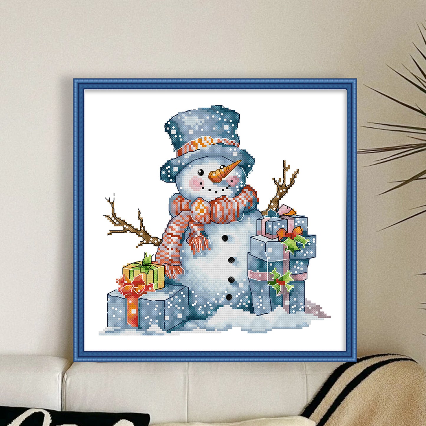 Snow Doll - Partial 14CT Stamped Cross Stitch 29x29CM - Joy Sunday Backstitch