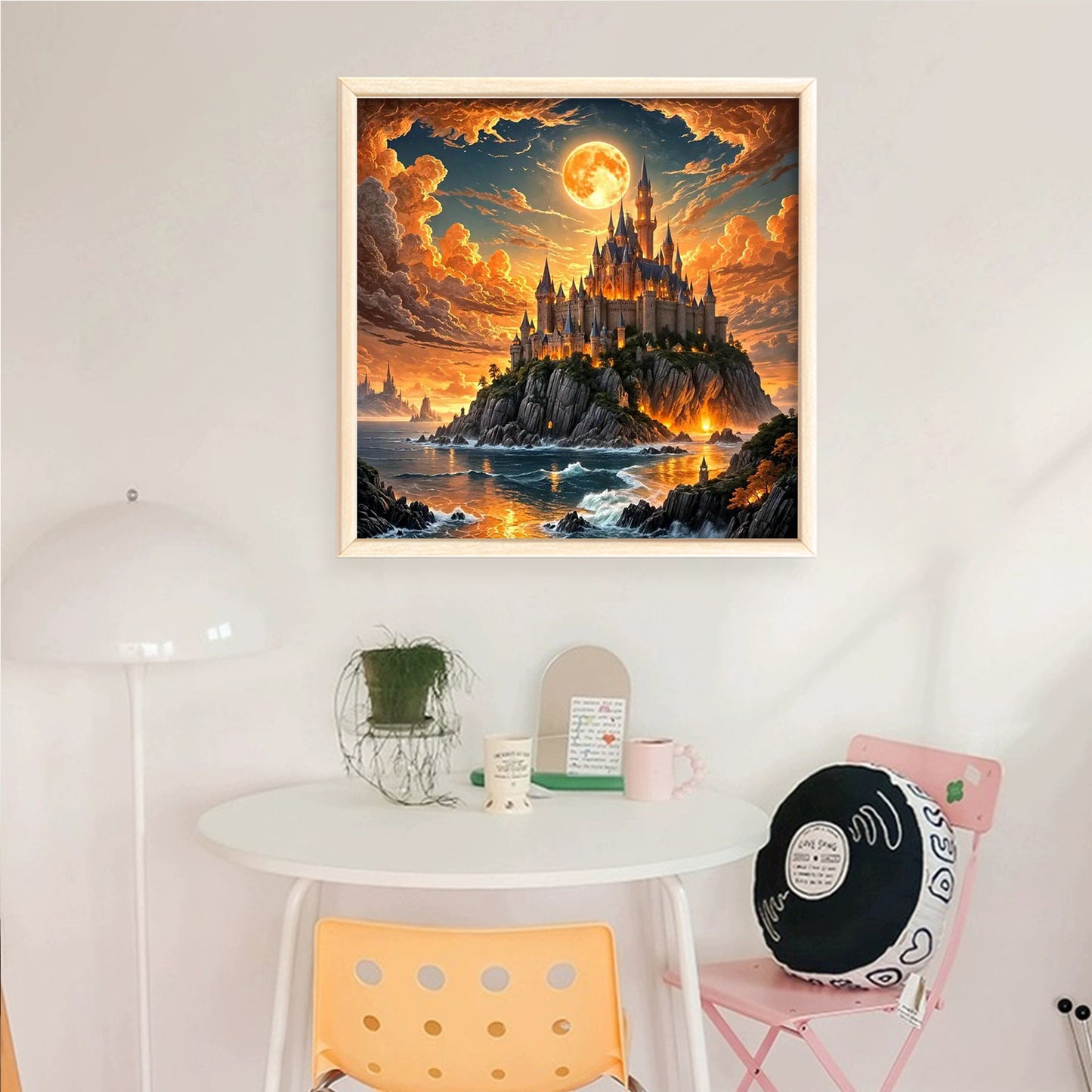 Castle - Full 14CT Counted Cross Stitch 40x40CM - Yishu