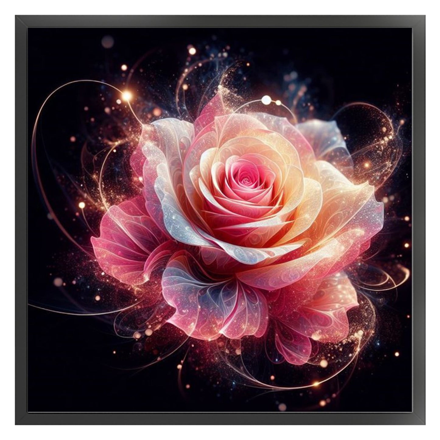 Rose - Full 18CT Counted Cross Stitch 30x30CM - Huacan