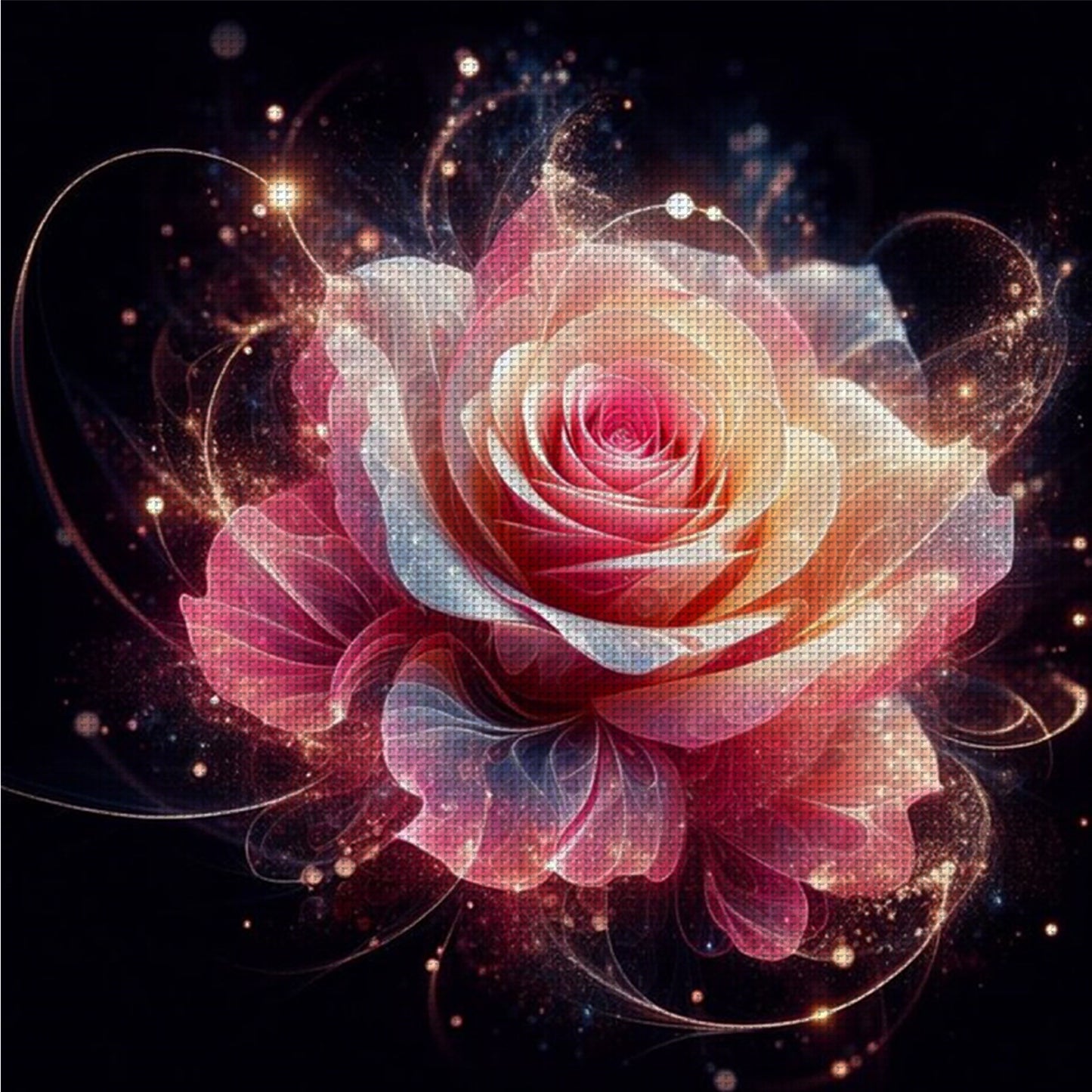 Rose - Full 18CT Counted Cross Stitch 30x30CM - Huacan