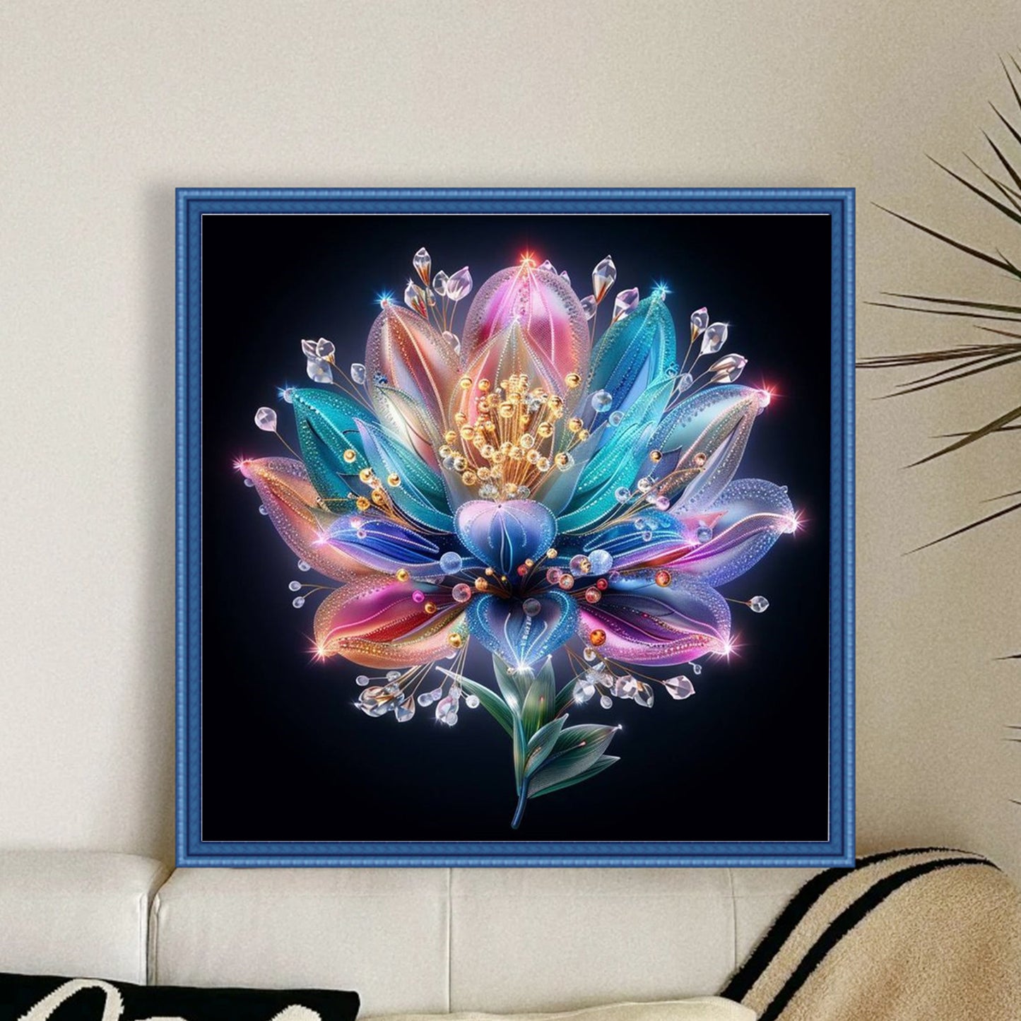 Lotus - Full 18CT Counted Cross Stitch 30x30CM - Huacan