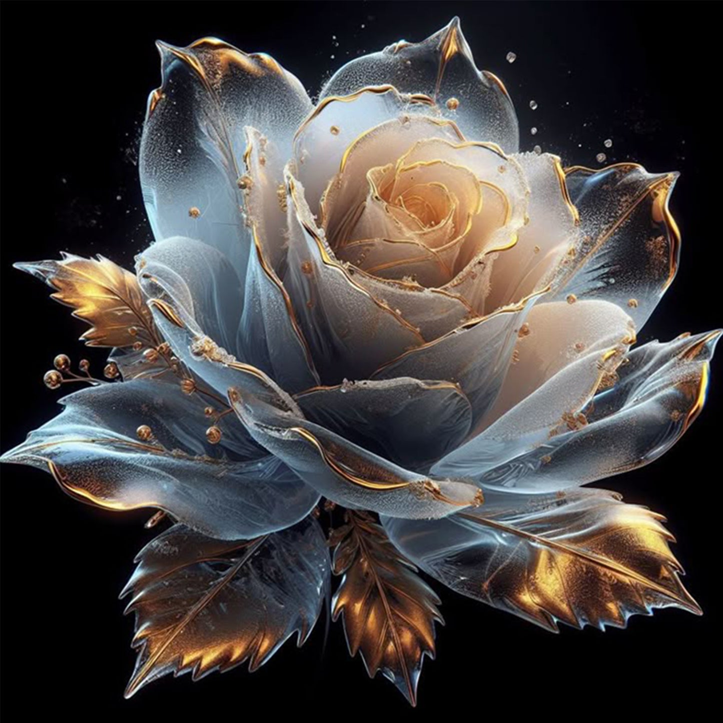 Rose - Full 18CT Counted Cross Stitch 30x30CM - Huacan