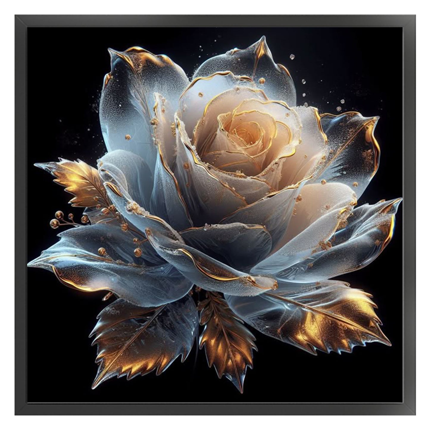 Rose - Full 18CT Counted Cross Stitch 30x30CM - Huacan