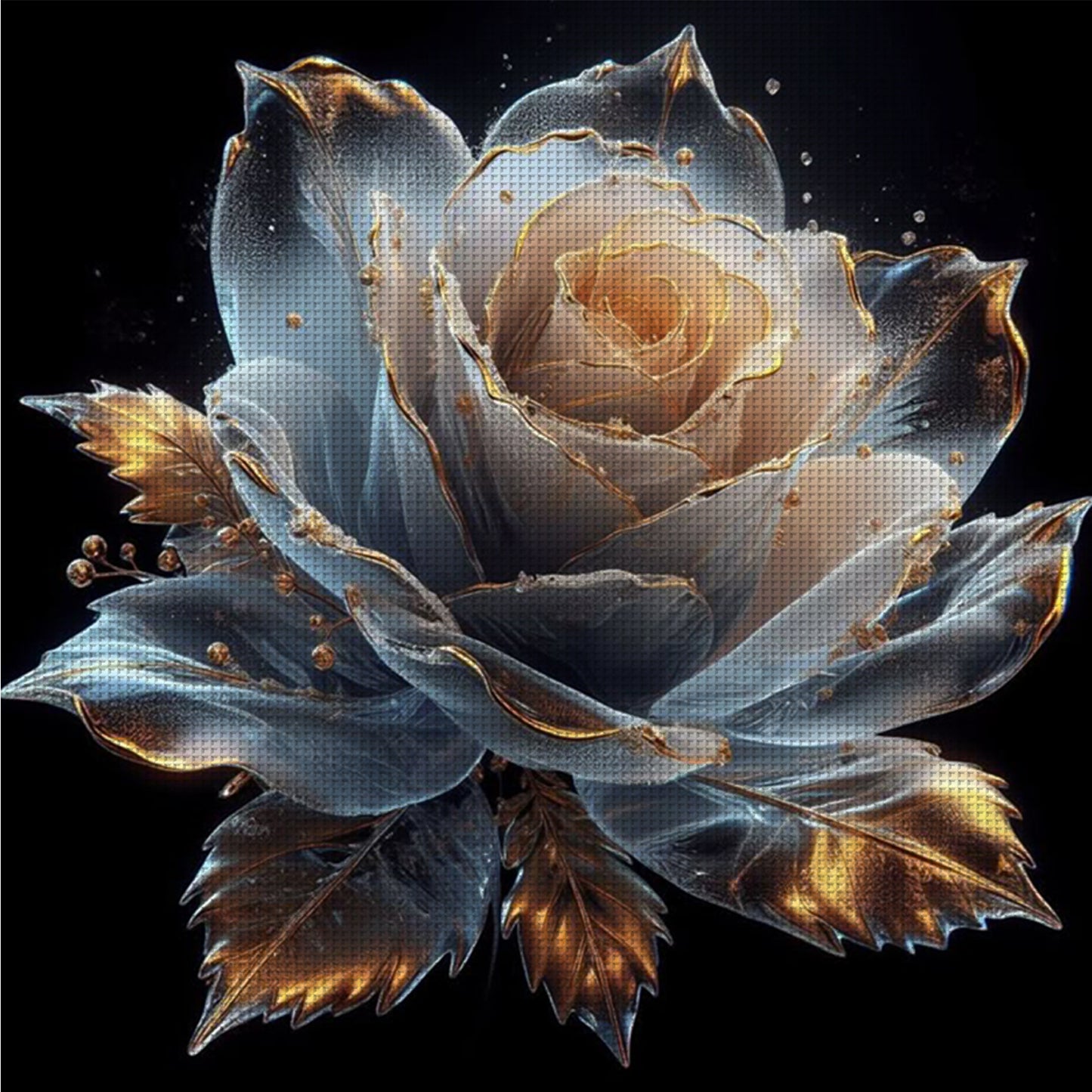 Rose - Full 18CT Counted Cross Stitch 30x30CM - Huacan